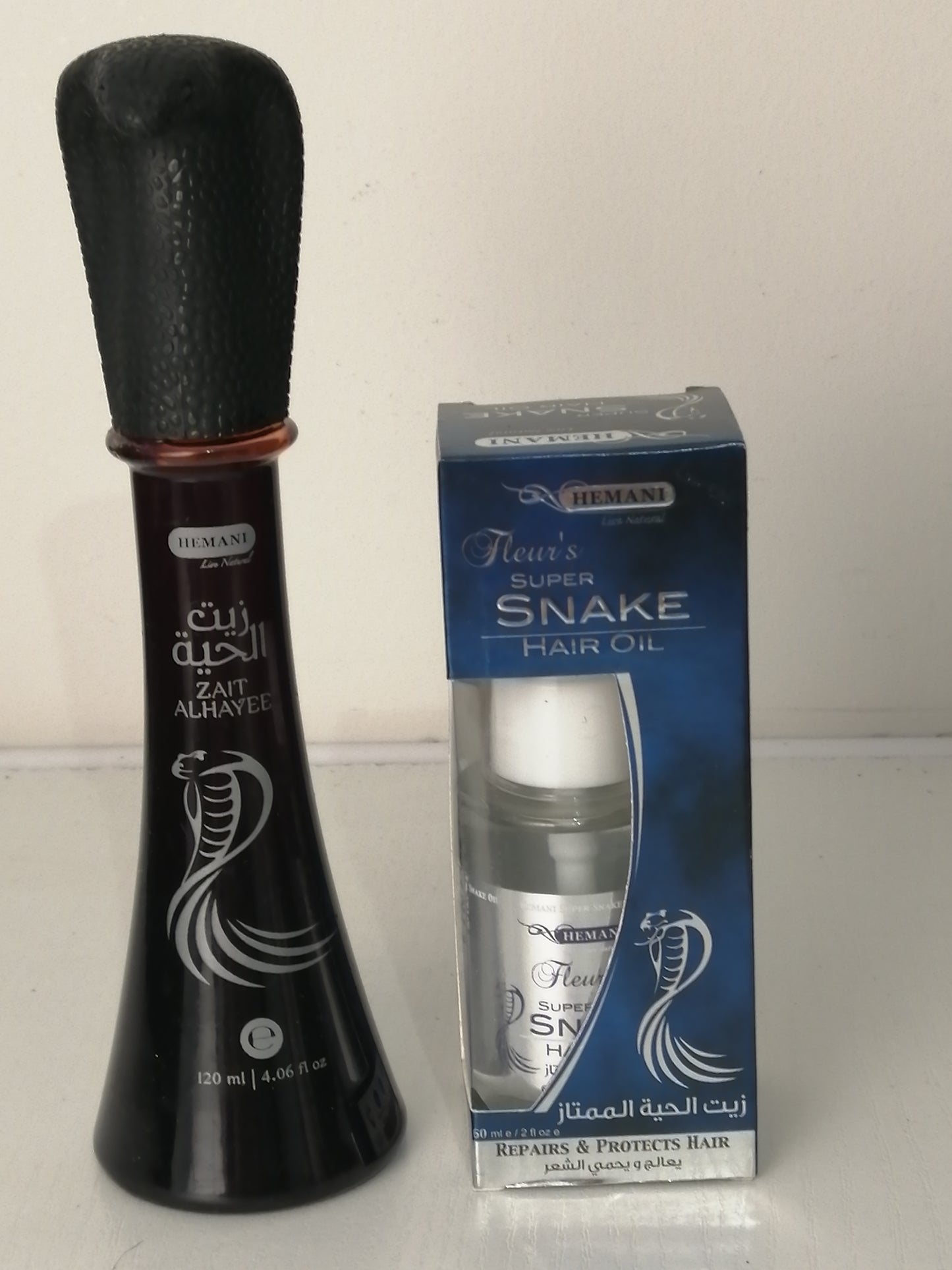 Duo huile de serpent et son sérum HEMANI- cheveux, sourcils, barbe