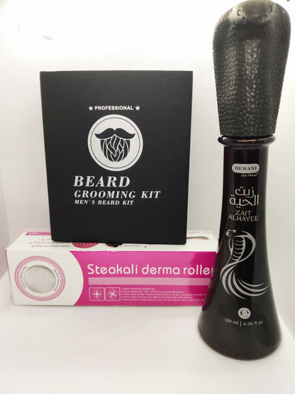 Coffret complet pour barbe : huile de serpent