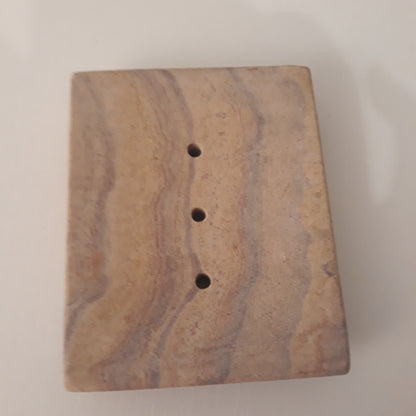 Porte savon en grès gris /beige - bioriental