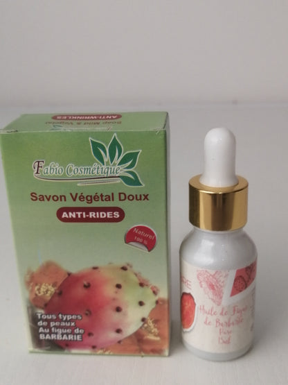 Duo huile de graines de figue de Barbarie bio et son savon