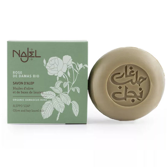 Savon d'Alep Rose de Damas Bio - Najel - 100 gr